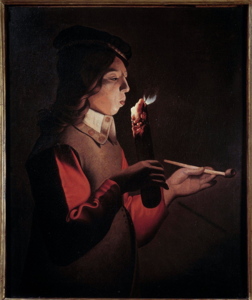 Obraz mladého kuřáka od Georgese de La Tour (1593-1652) od Georges de La Tour