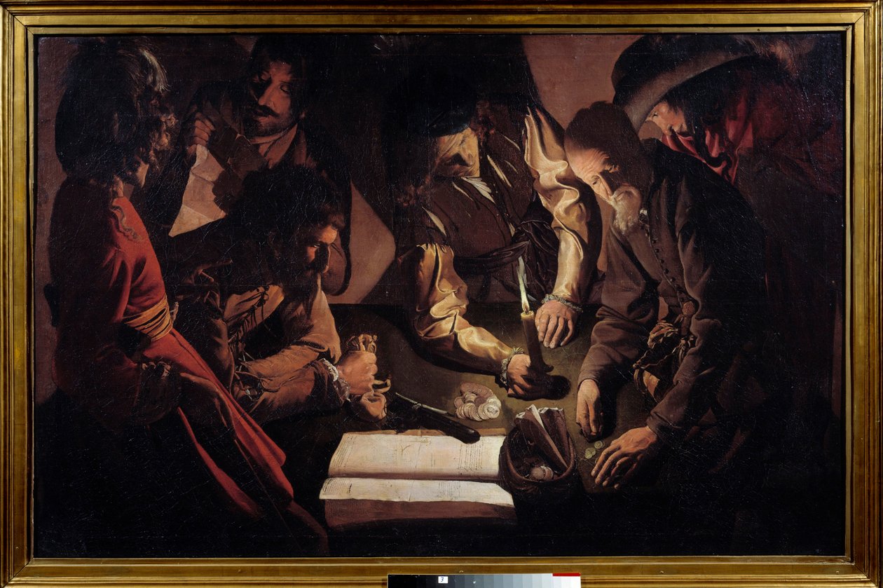 Peníze platí také znamenají vyřizování účtů. Obraz od Georgese De La Tour (1593-1652) od Georges de La Tour