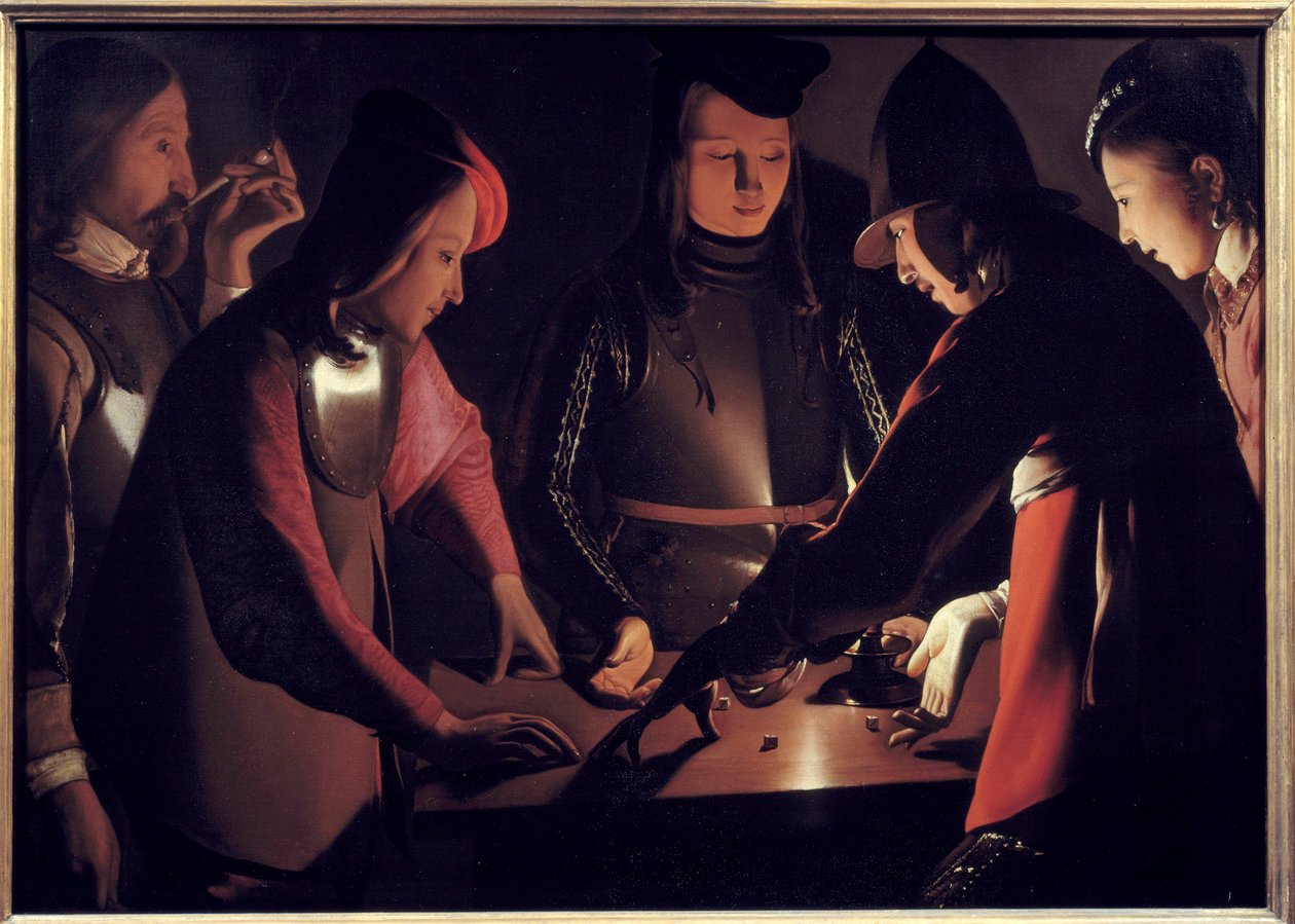 Hráči z. Obraz od Georgese De La Tour (1593-1652) od Georges de La Tour