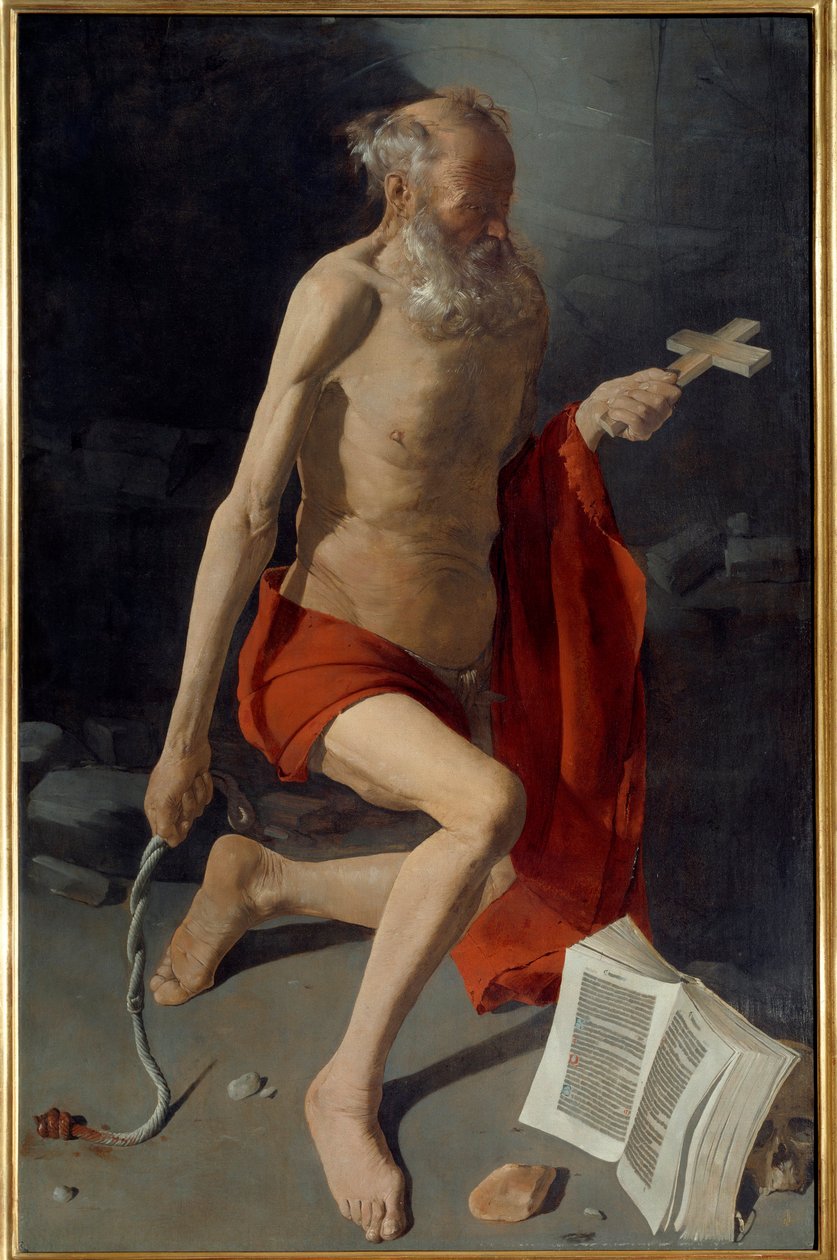 Svatý Jeroným. Obraz od Georgese De La Tour (1593-1652) od Georges de La Tour