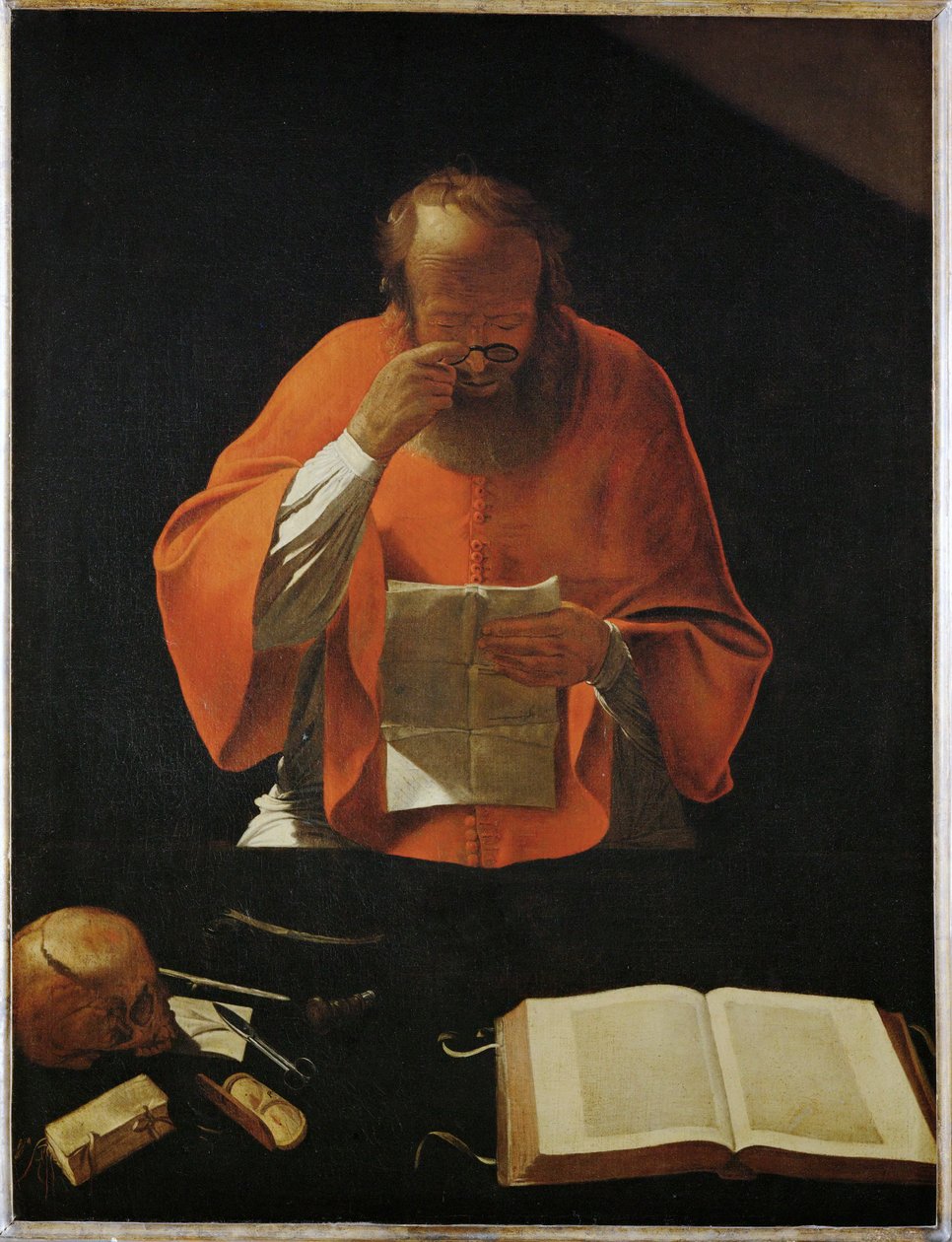Saint Jerome lisant - Saint jerome reading ... od Georges de La Tour