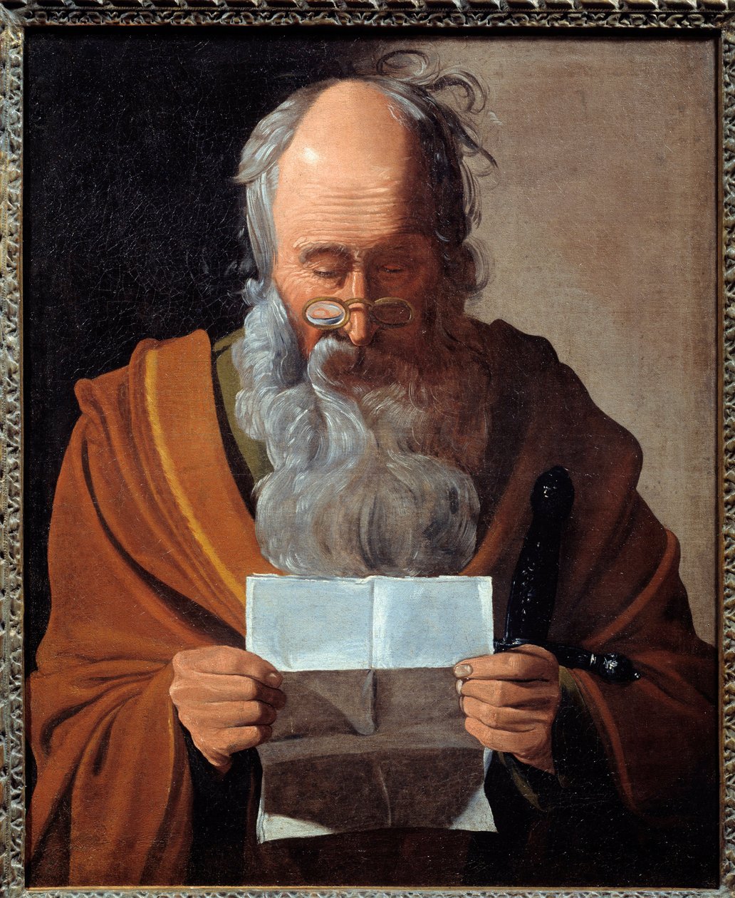 Svatý Pavel. Portrét apoštola, který čte dopis. Obraz od Georgese De La Tour (1593-1652) od Georges de La Tour