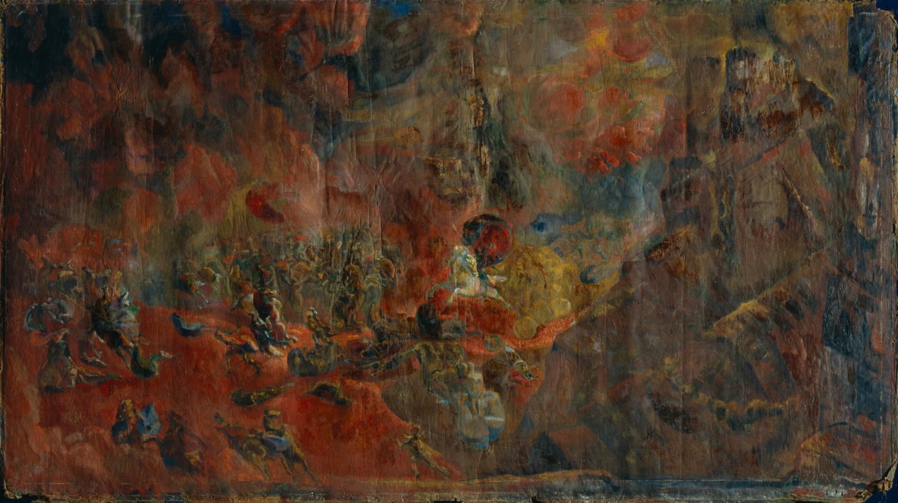 Bitevní scéna, 1912 od Georgy Bogdanovich Yakulov