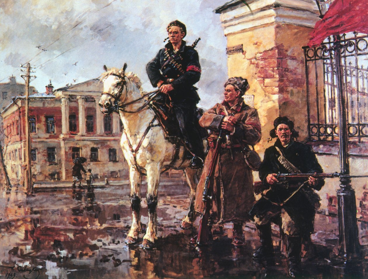 „První dny Říjnové revoluce“, Rusko, 1917 1949 od Georgi Savitsky