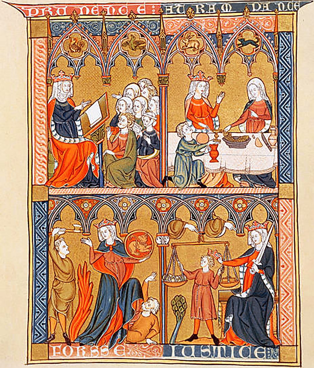 4 kardinální ctnosti ze Somme le Roi od dominikána Laurenta, asi 1290-1300 (48292049006) od Georgia Levan Ramishvili from Tbilisi