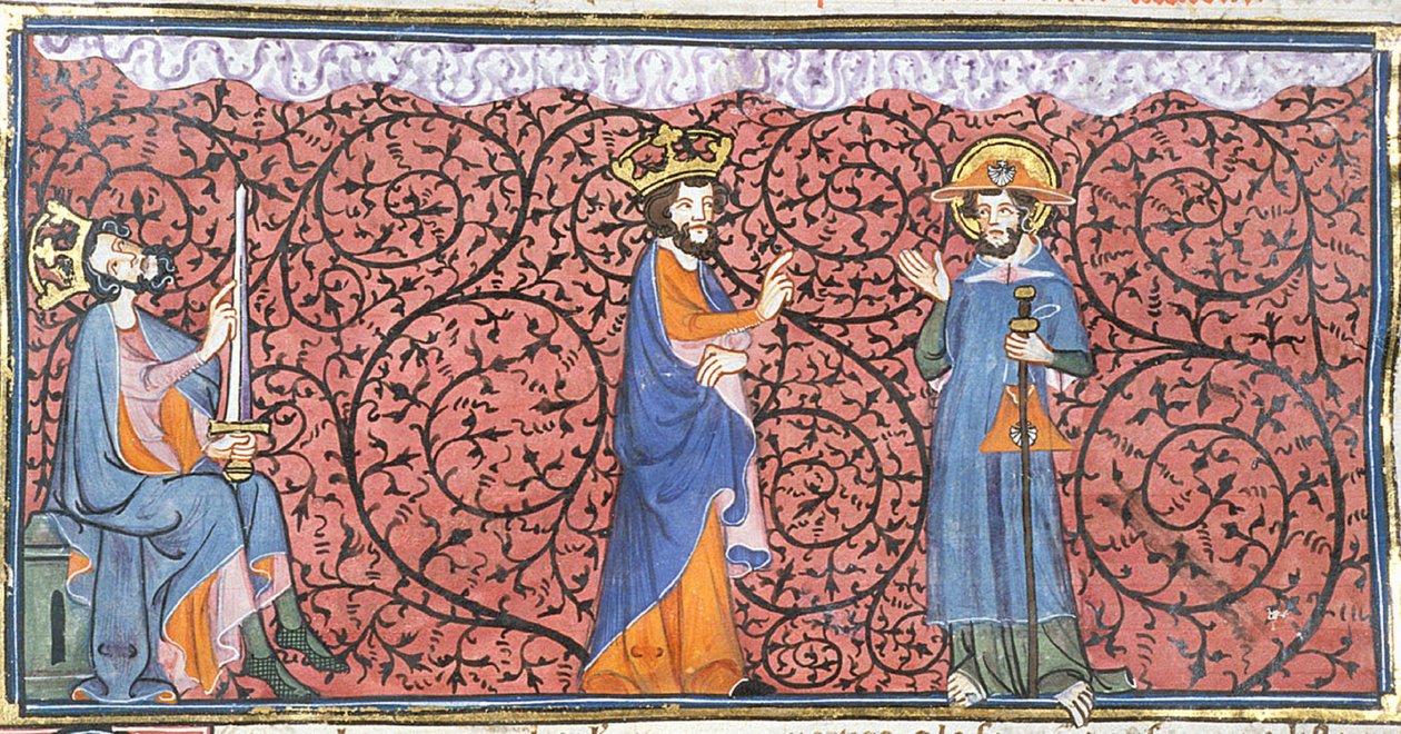 Vize Karla Velikého o Mléčné dráze a Jakubovi, z Chroniques de France ou de St Denis, 14. století (22690449466). od Georgia Levan Ramishvili from Tbilisi