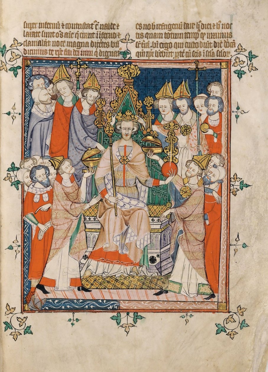 Korunovace Eduarda II. z Apokalypsy, Visio Sancti Pauli, MS 020, Corpus Christi College, Cambridge, 1300-25 (28252729249) od Georgia Levan Ramishvili from Tbilisi