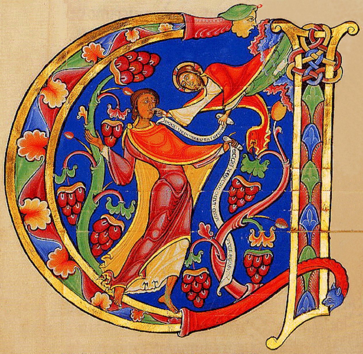 Bůh oslovuje Jeremiáše, Winchesterská bible, 1160-75 (22797800517) od Georgia Levan Ramishvili from Tbilisi