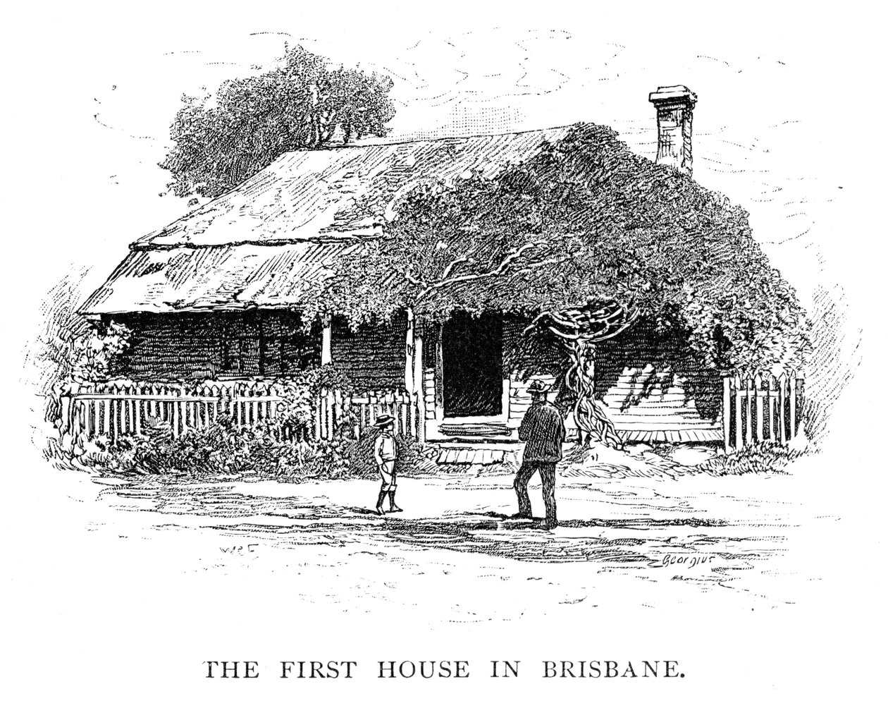 „První dům v Brisbane“, Austrálie, 1886. od Georgius