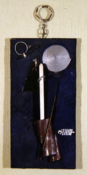 Russian Sailor (abstraktní kompozice), kolem roku 1920 (kombinovaná technika na dřevěné desce) od Georgy (circle of) Stenberg