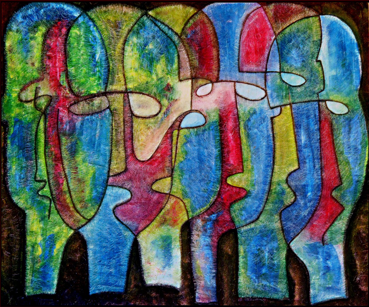 Les Zombis de Fort-Dimanche (Haiti) 2008 (olej na desce) od Gerald Bloncourt