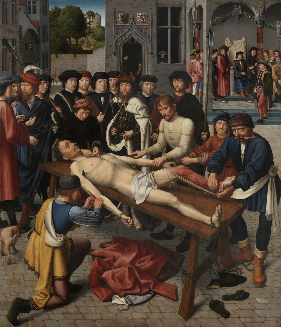 Rozsudek Cambyses: Stažení kůže ze Sisamnes od Gerard David