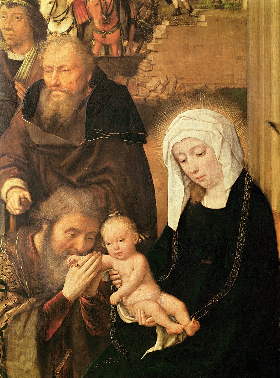 Klanění mudrců (olej na dubové desce) od Gerard David