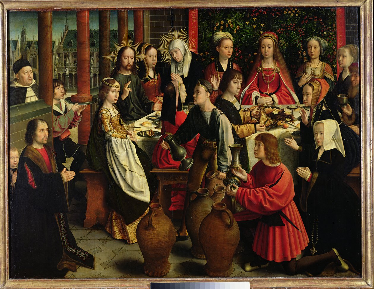 Svatební hostina v Káně Galilejské, asi 1500-03 od Gerard David