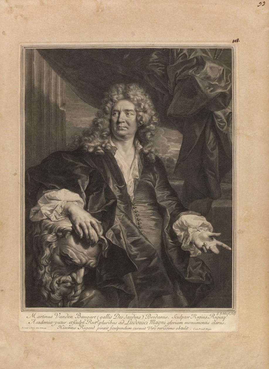 Martinus Vanden Baugart [Martinus Vanden Baugart Gallis Des Jardins Bredanus, sochař Regius] od Gérard Edelinck