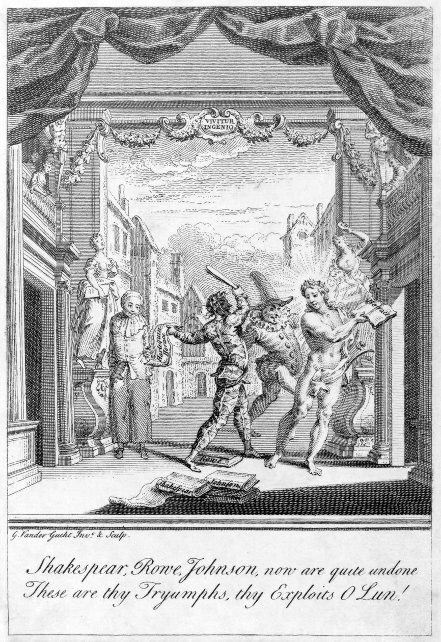 Satira na populární scéně, 1756 od Gerard Vandergucht