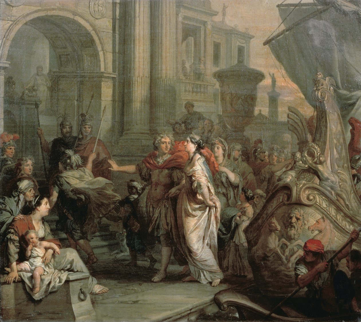 Vylodění Kleopatry v Tarsu od Gerard de Lairesse