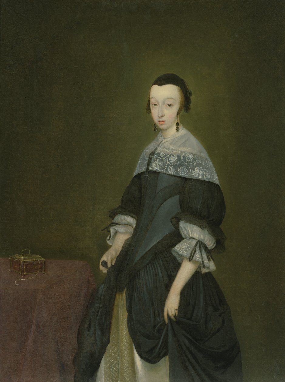 Portrét dámy, asi 1667-8 (dvojice viz 64507) od Gerard ter Borch