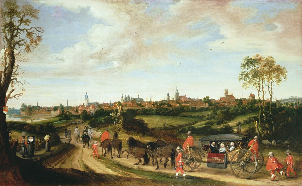 Nizozemský vyslanec Adriaan Pauw přijíždějící do Munsteru, 1648 od Gerard ter Borch
