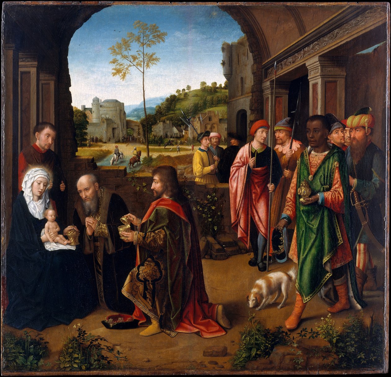 Klanění tří králů, cca 1520 (olej na dřevě) od Gerard (studio of) David
