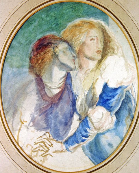 Dvě tváře (akvarel na papíře) od Gerard Chowne