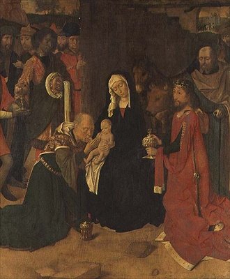 Klanění tří králů, cca 1490 (olej na plátně) od Gerard David