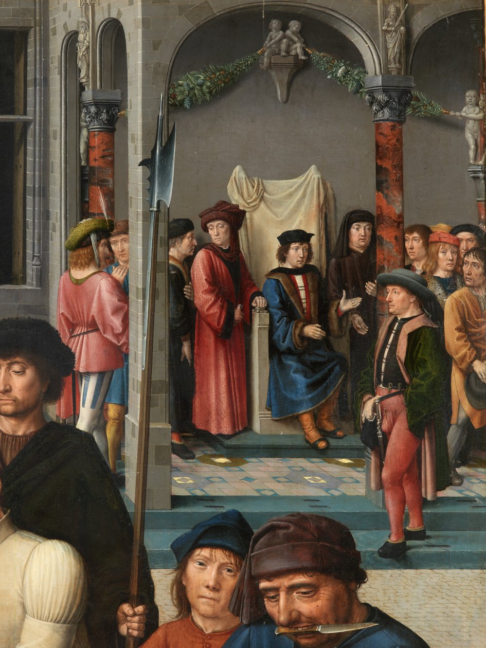 Detail stahování ze Sisamnes od Gerard David