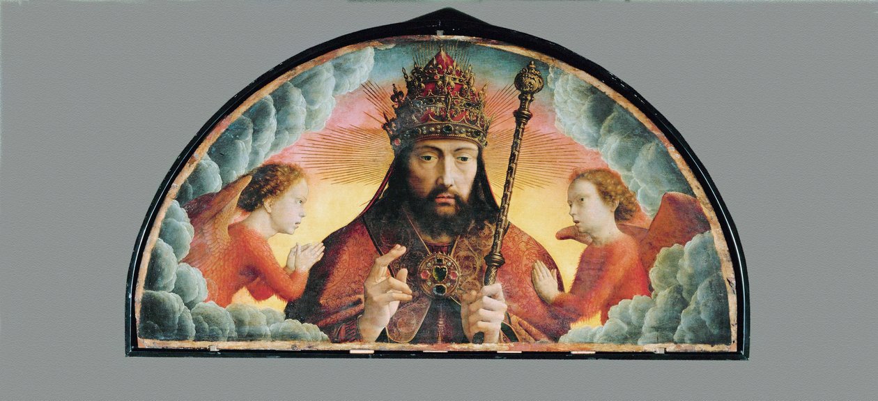 Dieu Pere benissant - Bůh Otec dává svůj ... od Gerard David