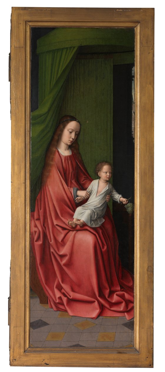Vnější panel Křest Krista, kolem 1502-08 (olej na panelu) od Gerard David