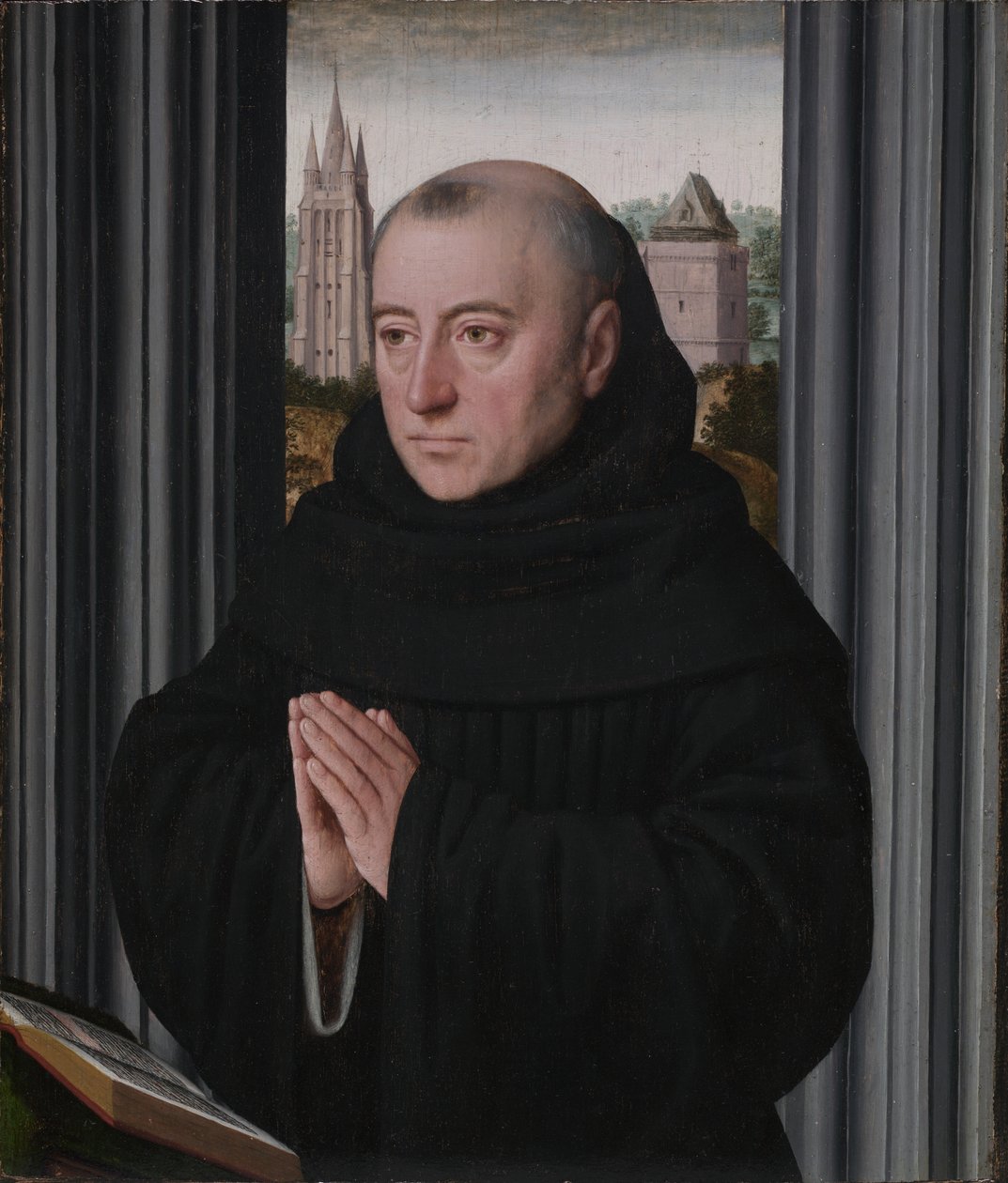 Portrét mnicha, počátek 15. století (olej na dřevě) od Gerard David