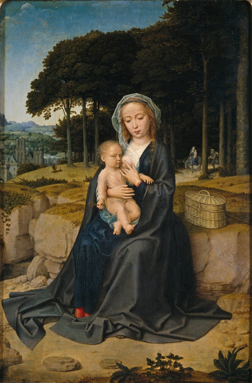 Odpočinek při letu do Egypta od Gerard David
