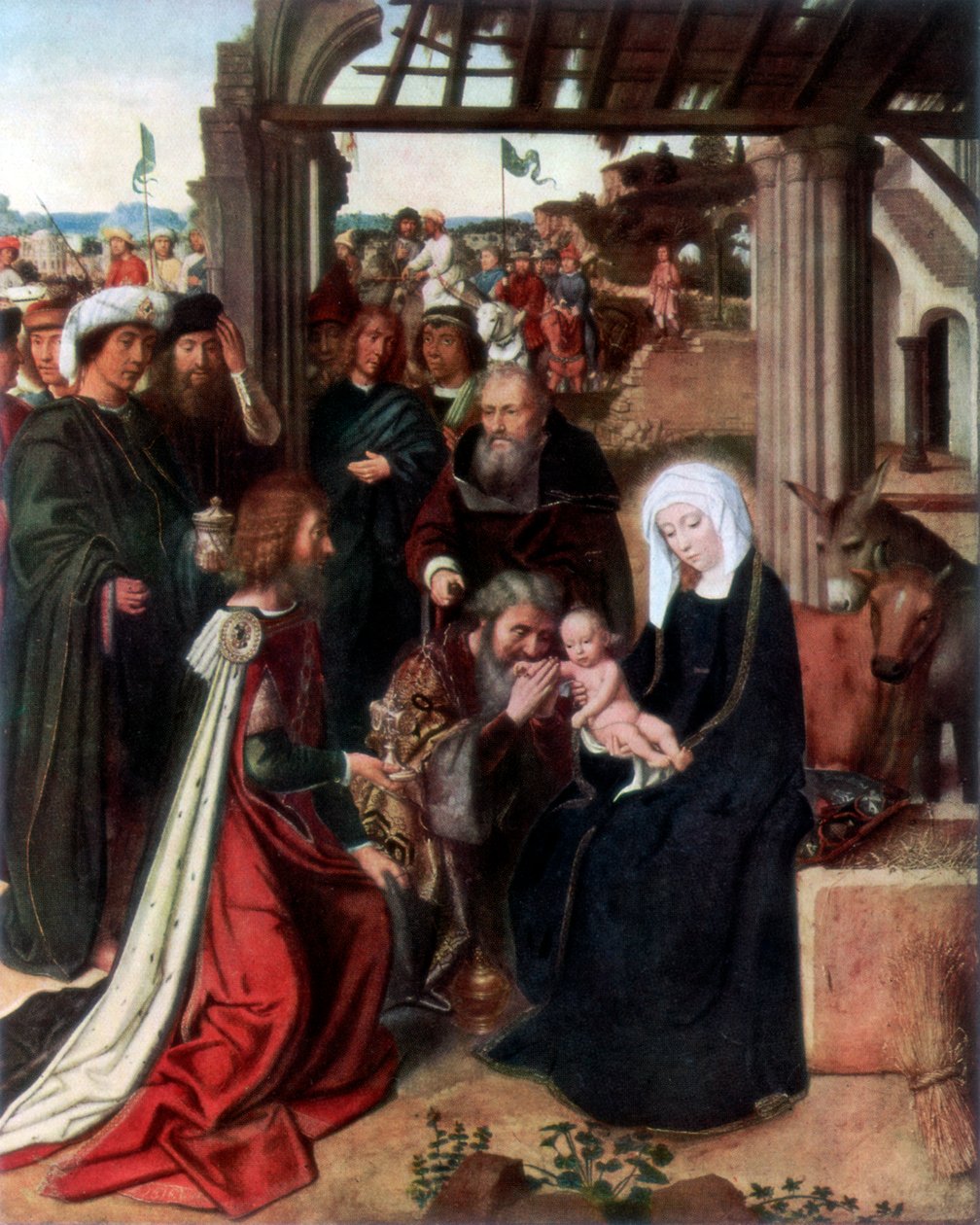 Klanění tří králů, 1927 od Gerard David