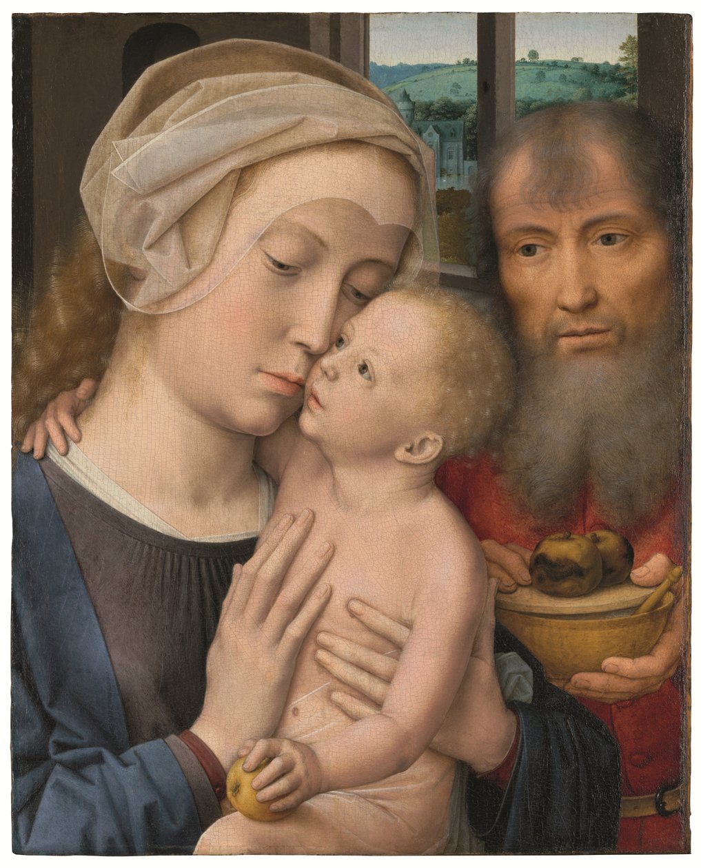 Svatá rodina (olej na desce) od Gerard David