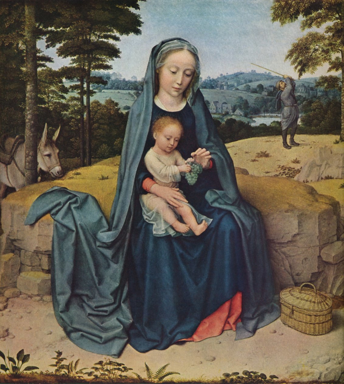 Zbytek na útěku do Egypta, c1510 od Gerard David
