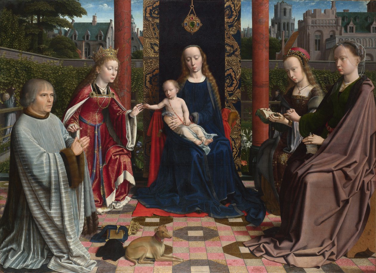 Panna a dítě se svatými a dárcem, c. 1510 od Gerard David