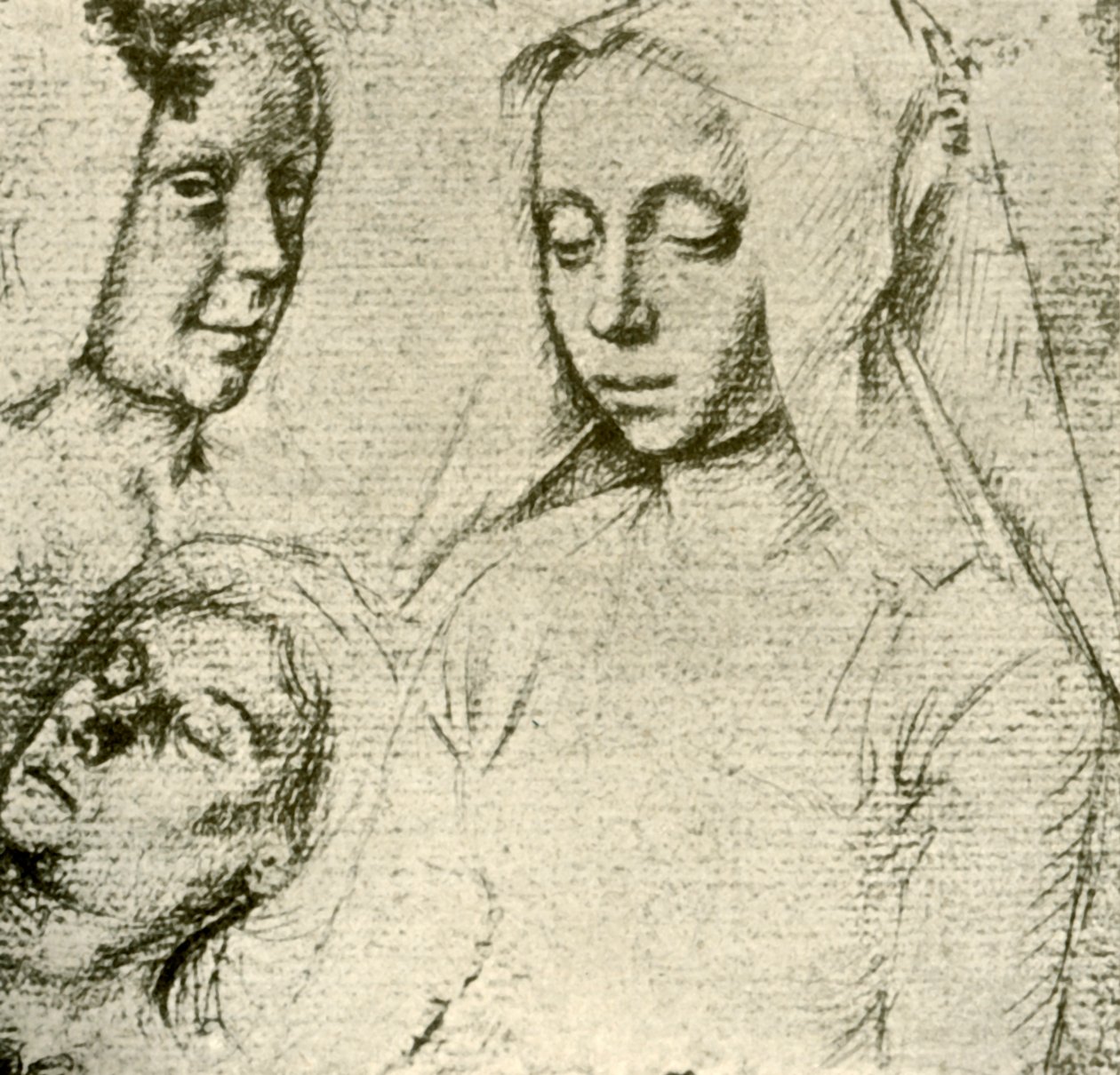 Tři ženské hlavy, konec 15.-začátek 16. století, 1908. od Gerard David