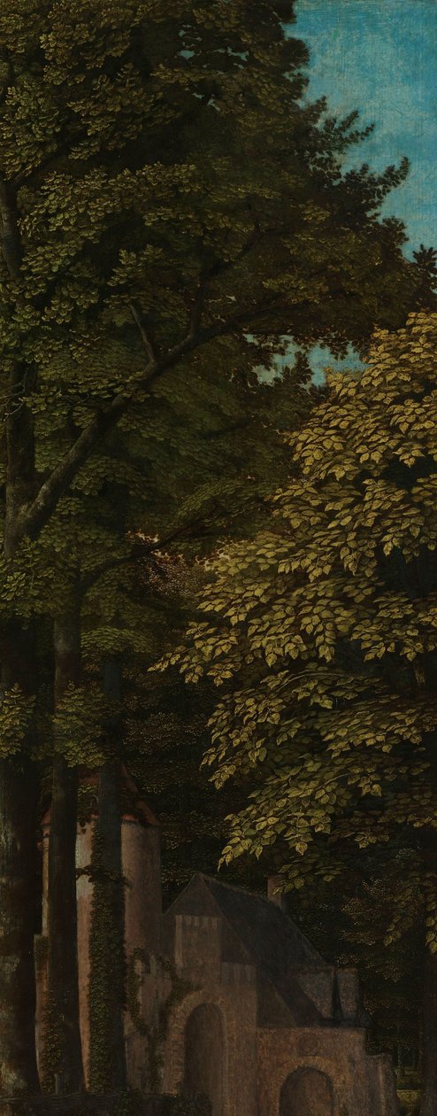 Pohled do lesa, vnější levé křídlo triptychu od Gerard David