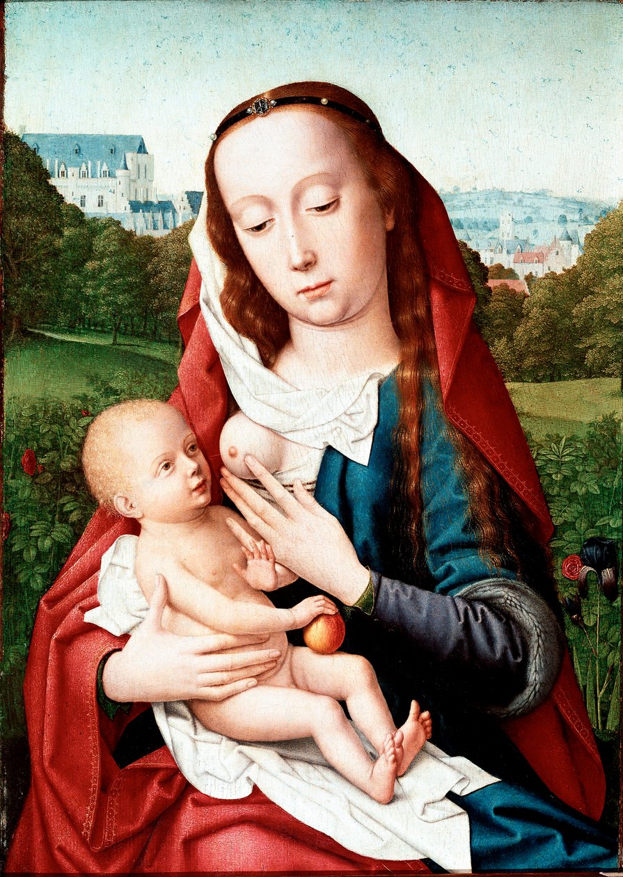 Obraz Panny a dítěte od Gerarda Davida (1460-1523) Madrid, Musee Lazaro Galdiano od Gerard David