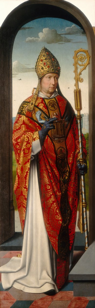 Oltář svaté Anny: Svatý Mikuláš [levý panel] od Gerard David and Workshop