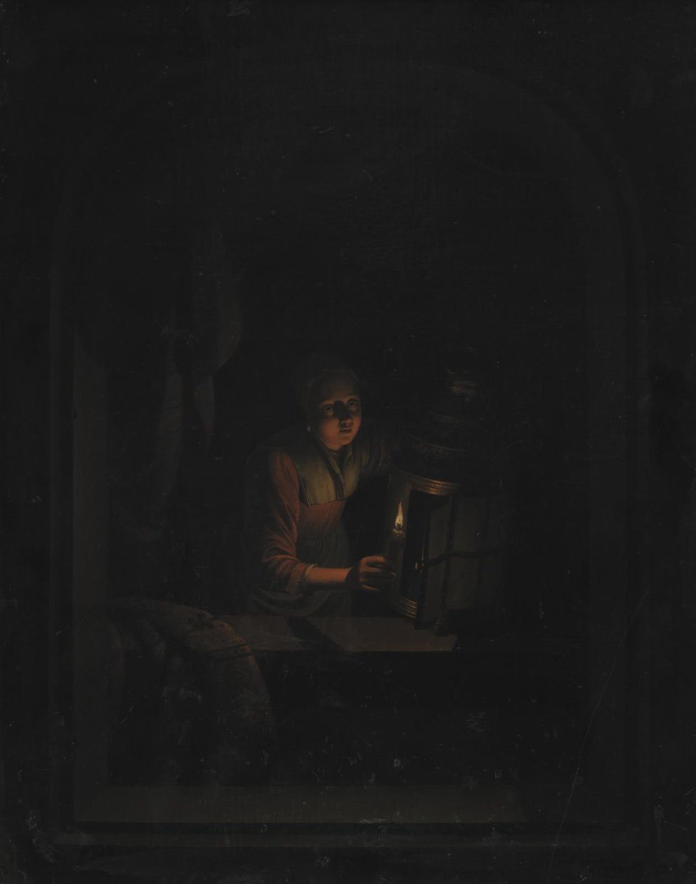 Dívka se svíčkou od Gerrit Dou