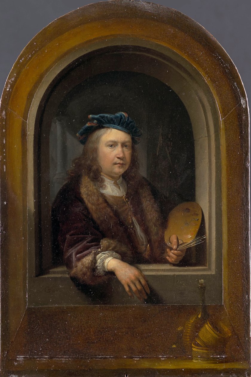 Autoportrét s paletou, c. 1660. od Gerrit Dou