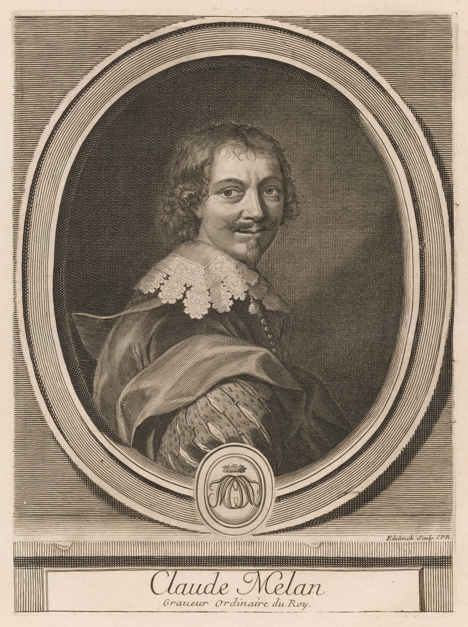 Claude Melan, z knihy *Les hommes illustres . . .*, sv. II, autor Charles Perrault od Gérard Edelinck