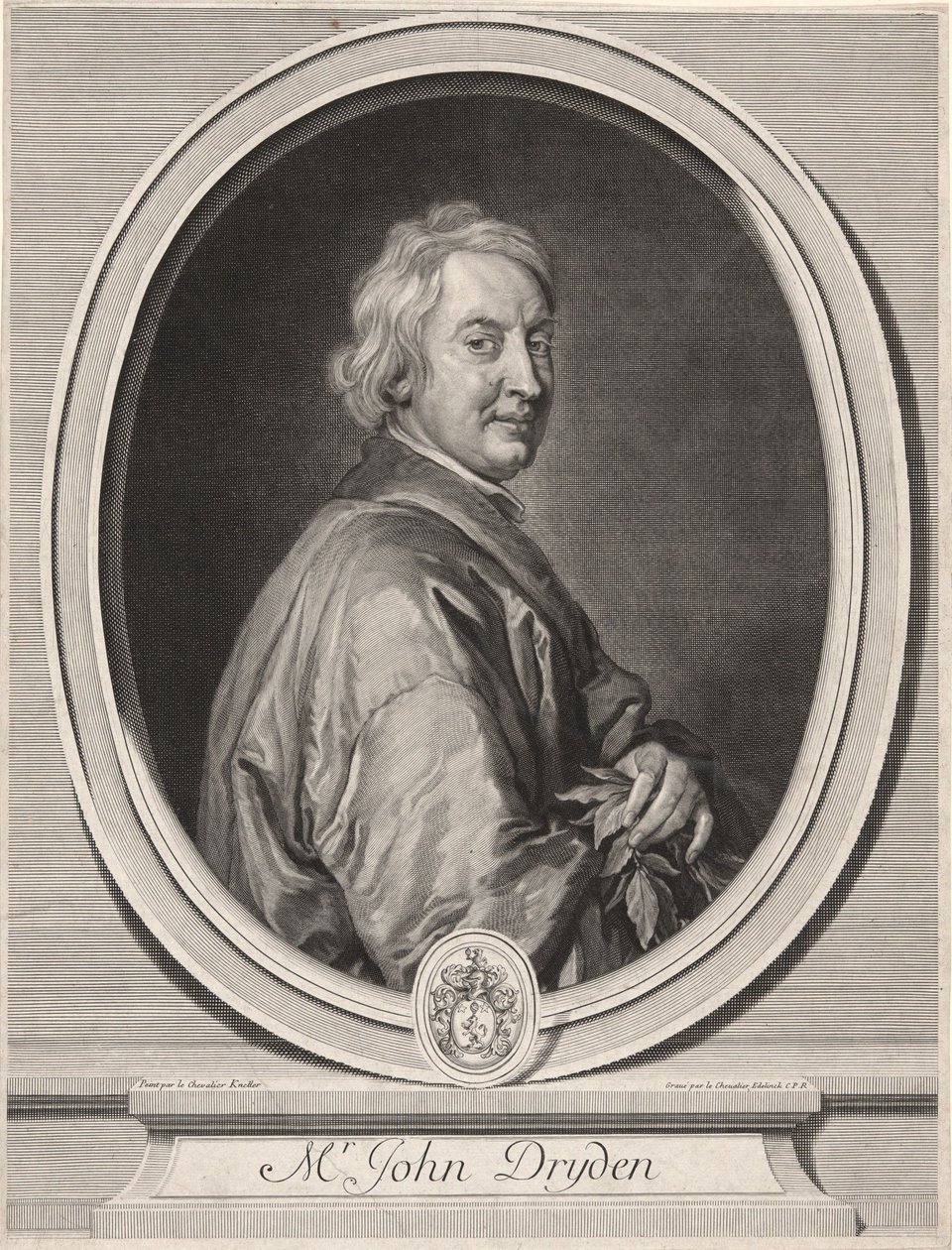 John Dryden (1631-1707) od Gérard Edelinck