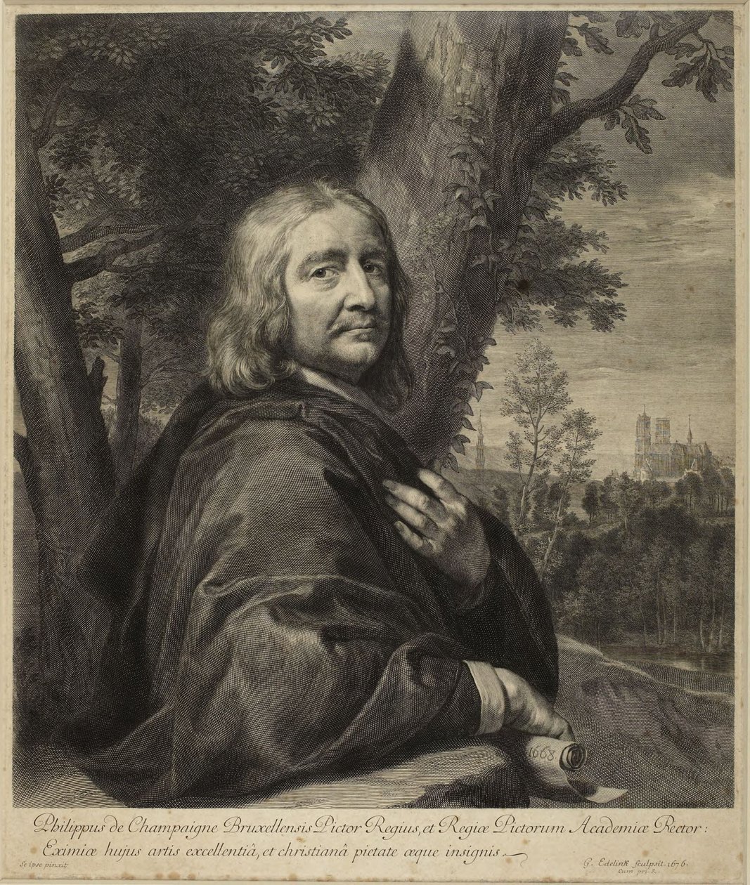 Philippe de Champaigne (Robert-Dumesnil VII, 239, č. 164, stav I) od Gérard Edelinck