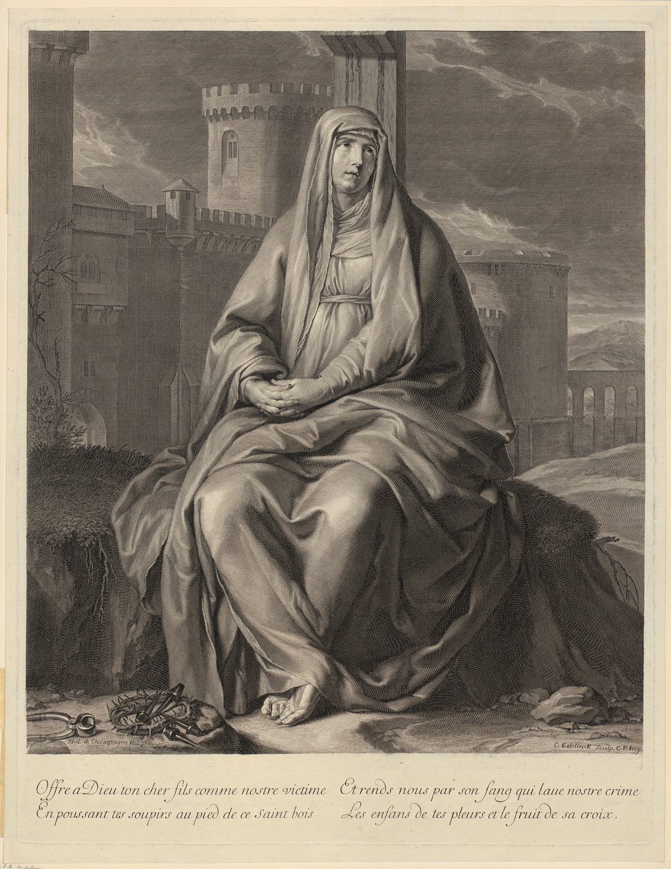 Portrét Charlese-Maurice Le Telliera od Gérard Edelinck
