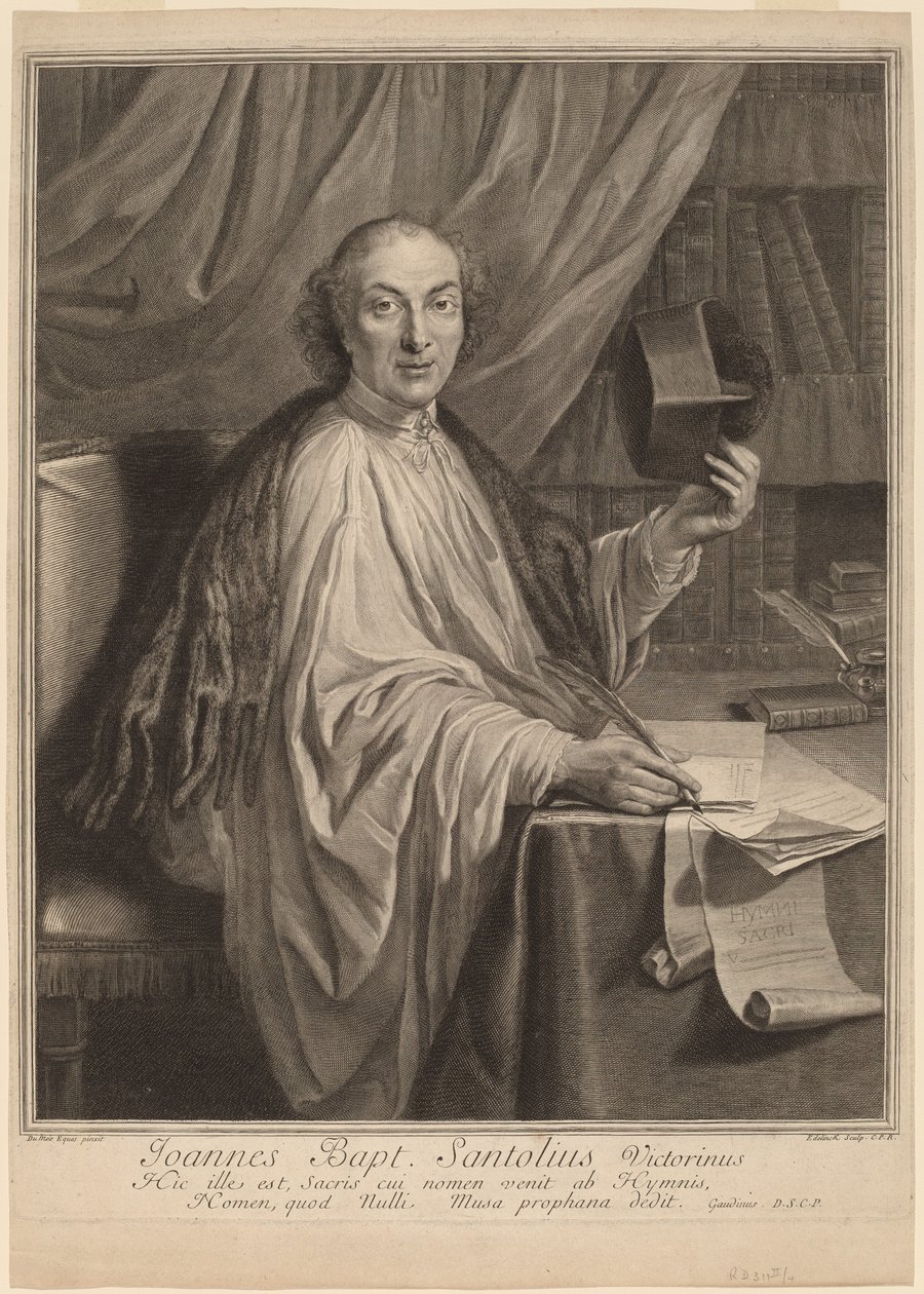 Jean-Baptiste Santeuil od Gerard Edelinck after Chevalier Dumee