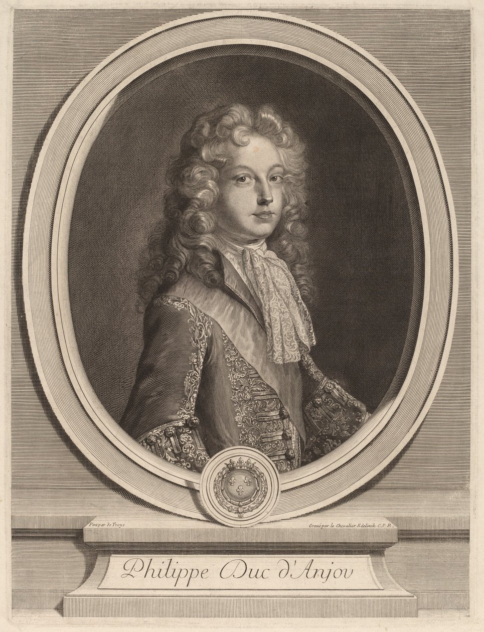 Filip, vévoda z Anjou od Gerard Edelinck after François de Troy