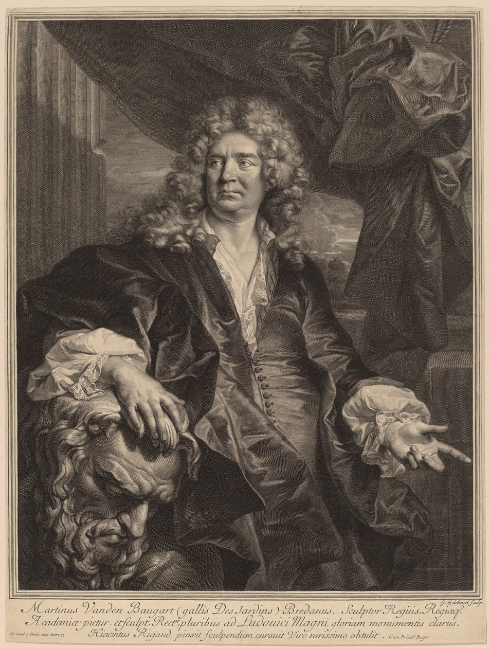 Martin Desjardins od Gerard Edelinck after Hyacinthe Rigaud