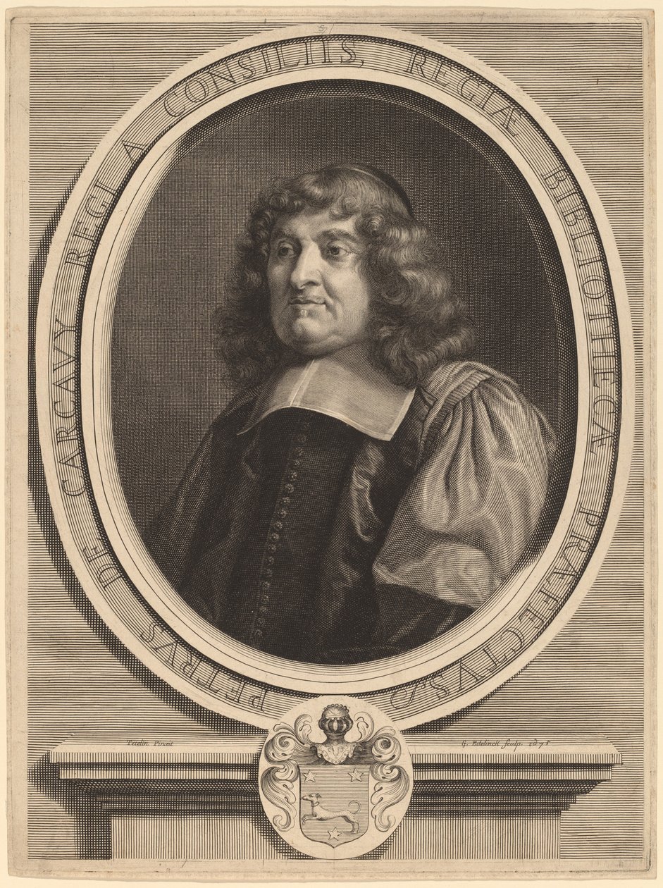 Pierre de Carcavy od Gerard Edelinck after Louis Testelin