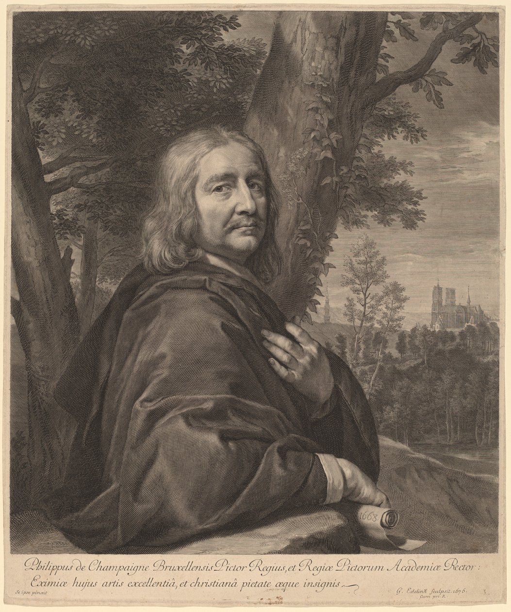 Filip ze Champaigne od Gerard Edelinck after Philippe de Champaigne